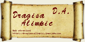 Dragiša Alimpić vizit kartica